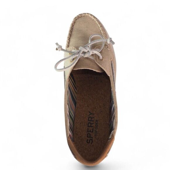 Sperry Authentic Original Venice 2- Eye Linen Boat Shoes "Natural" Women's 6.5M - Picture 9 of 12